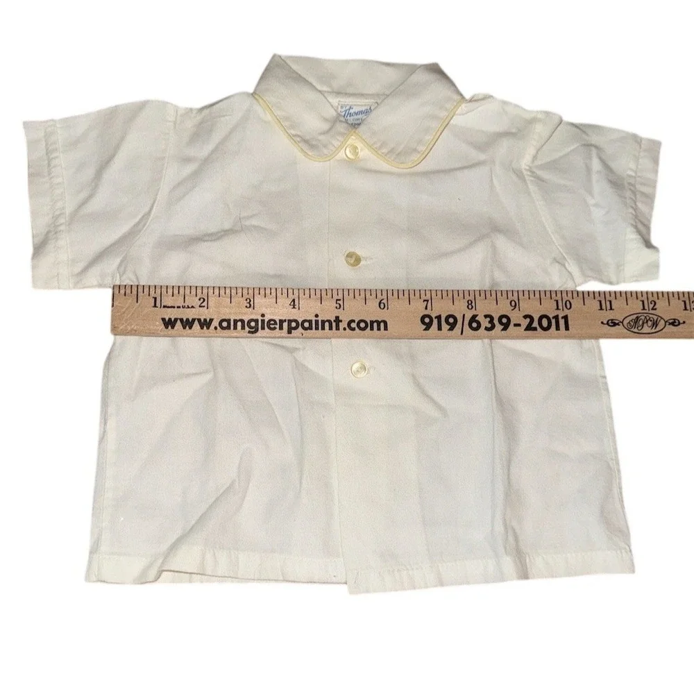 Vintage Thomas Baby 2pc Outfit Set Shirt & Diaper Cover Bloomer 6-12 months 1970